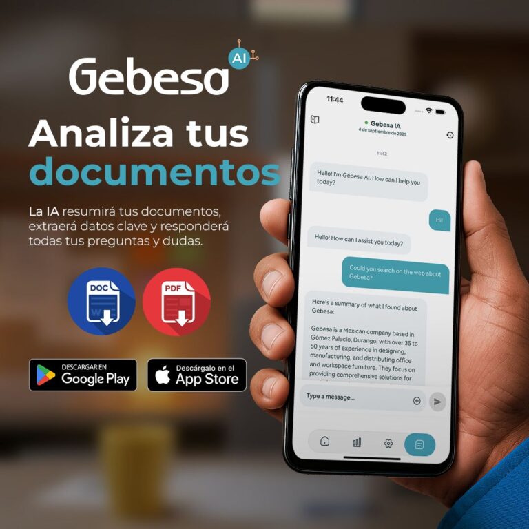 Gebesa lanza el primer escritorio con inteligencia del mundo